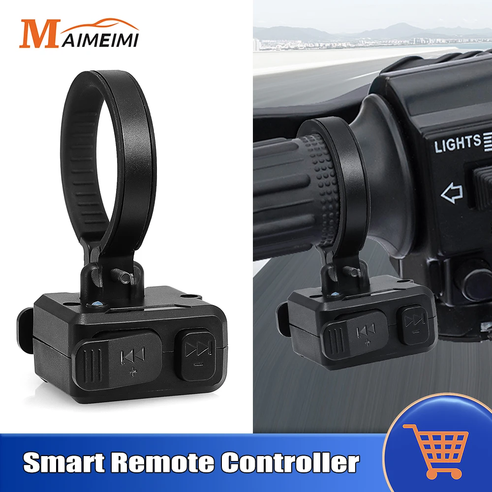 

Motorcycle/Bike Handlebar Remote Controller Button Wireless Bluetooth-compatible Car Steering Wheel Control Media Controller