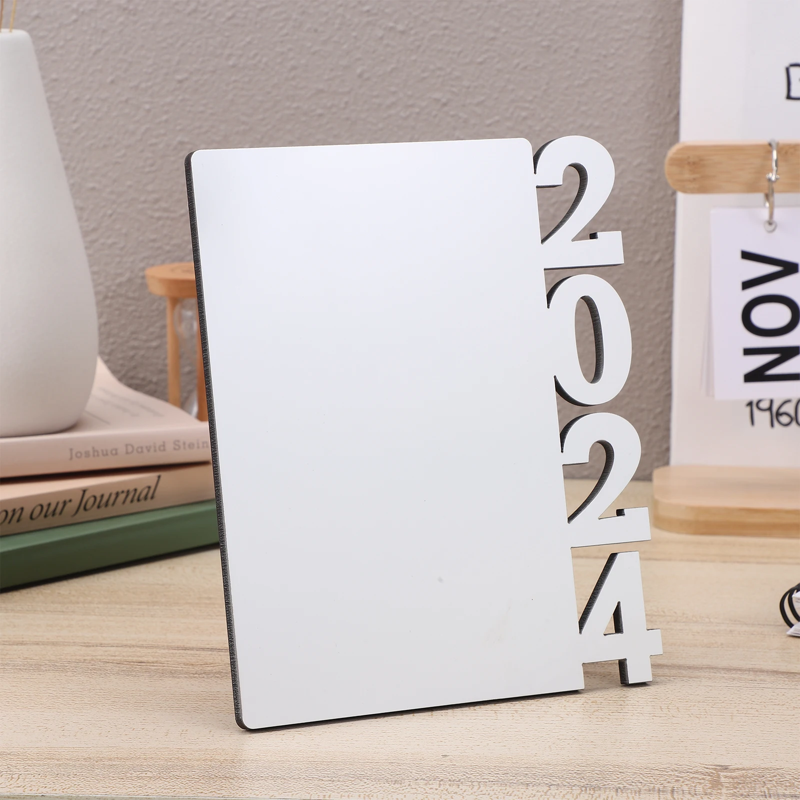 

2 pcs 2024 Graduation Picture Sublimation Photo Frame Diy Blank Frame Sturdy Lightweight Decor For Friends Family