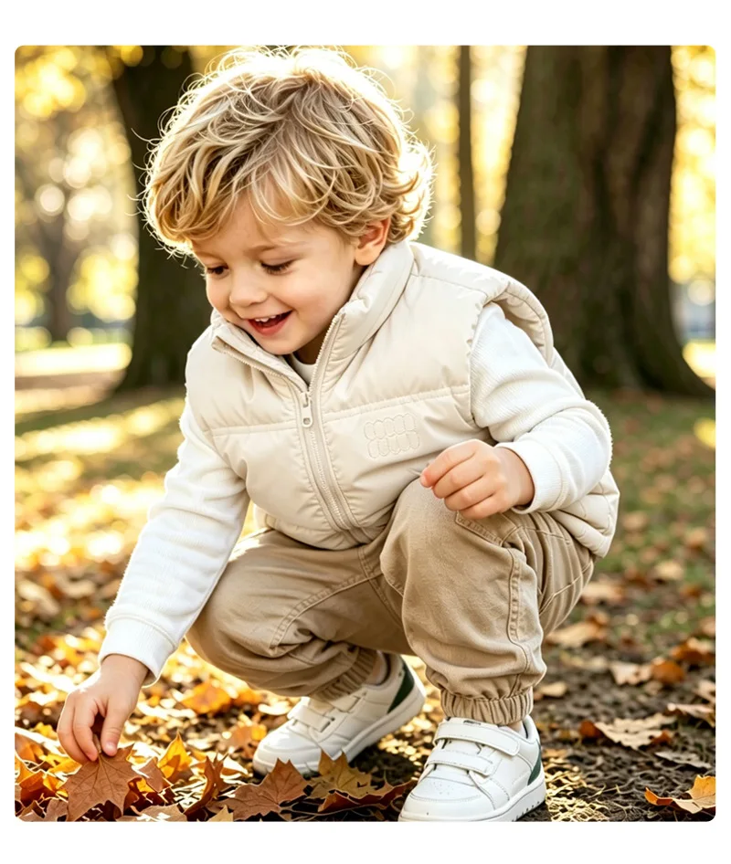 Dicke Weiche Weste für Jungen und Mädchen, Kinder Herbst Winter Winddichte Warme Weste, Baby Freizeitweste, Schüler Outdoor Campus Sportweste, Kinder – Detail 20