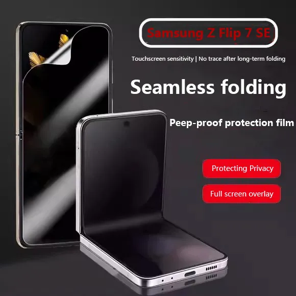 

Гидрогелевая пленка против шпионажа для Samsung Galaxy Z Flip 7 SE Flip 6 5 ZFlip7 ZFlip6 ZFlip5 5G Privacy Антишпионская подглядывающая пленка