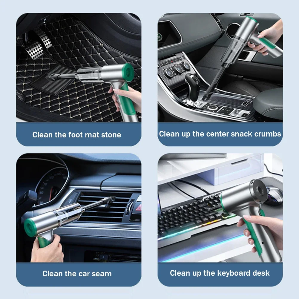 120000Pa Car Vacuum Cleaner High Power Car Wireless Cleaner Air Duster 120W Small Manual Vacuum Cleaner Hand Cleaning Machine