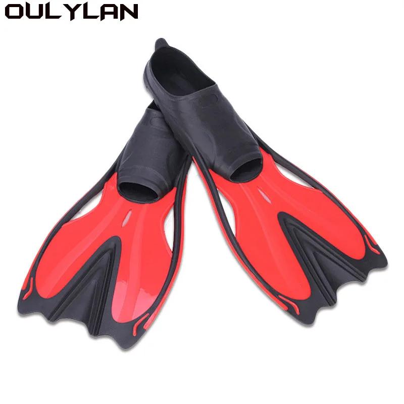 Oulylan Anti Slip Snorkeling Water Sports Adjustable Training Foot Flippers Equipment Diving Swimming Fins for Adults Women Men