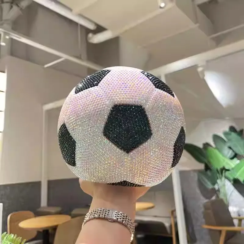 1pc Handmade DIY Rhinestone Football  Sparkle Stunning Creative Putting Decorate Piggy Money Bank