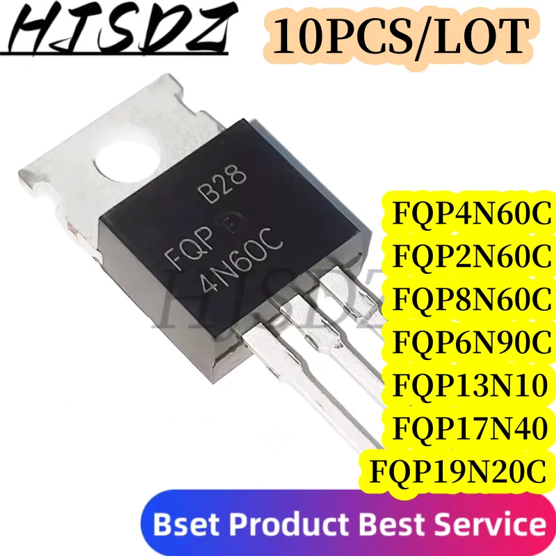 

10 шт./лот FQP4N60C FQP6N90C TO-220 FQP2N60C FQP8N60C FQP13N10 FQP17N40 FQP19N20C FQP серия MOSFET-высокое напряжение низкое сопротивление