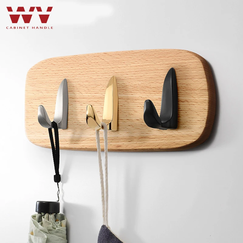 WV Modern Wall Hanging Clothes Hook Bedroom Robe Hook Living Parlor Coat Hook Bedroom Robe Hook Towel Hook Bathroom Accessories