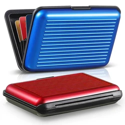 RFID Blocking Aluminum Card Case - Credit Card Protector, Business Card Holder, Metal ID Organizer Wallet, 6 Slots for Women,Men