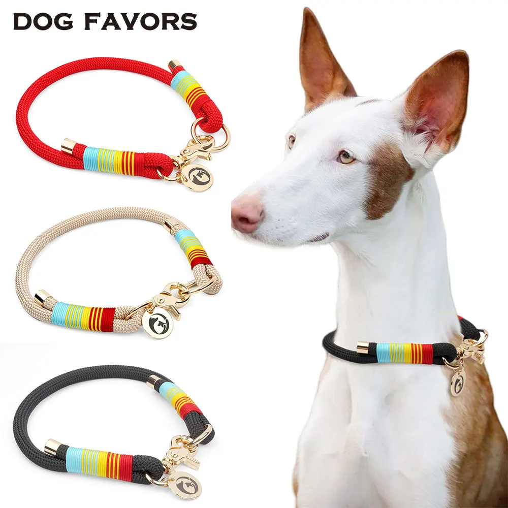 

Rainbow Dog Collar Braided Colorful Paracord Pet Dogs Neck Ring Fashion Luxurious Gold Christmas Gifts For Small medium Dog New