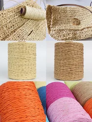 Fili colorati da 280 metri Filato di paglia di rafia naturale per l'estate lavorato a mano all'uncinetto cappello borsa cuscino cestini materiale per maglieria