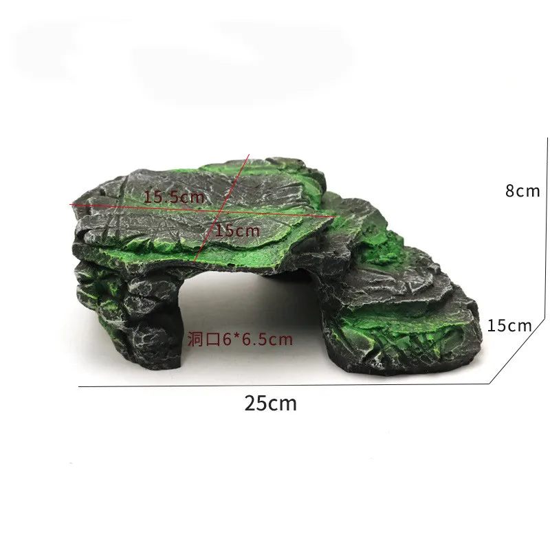 Aquarium Turtle Tank Decoration Terrace Artificial Resin Rock Stone Shelter Ornament Reptile Resting for Fish Frogs Turtles - Image 5