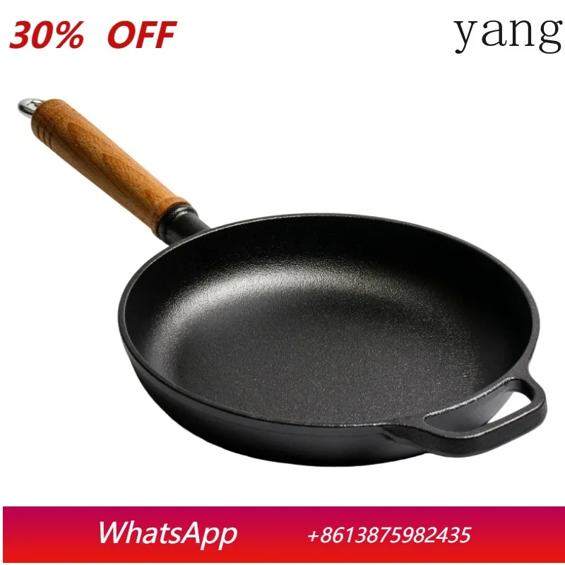 

CX Cast Iron Flat Bottom Non-Stick Pan Uncoated Steak Flapjack Pan