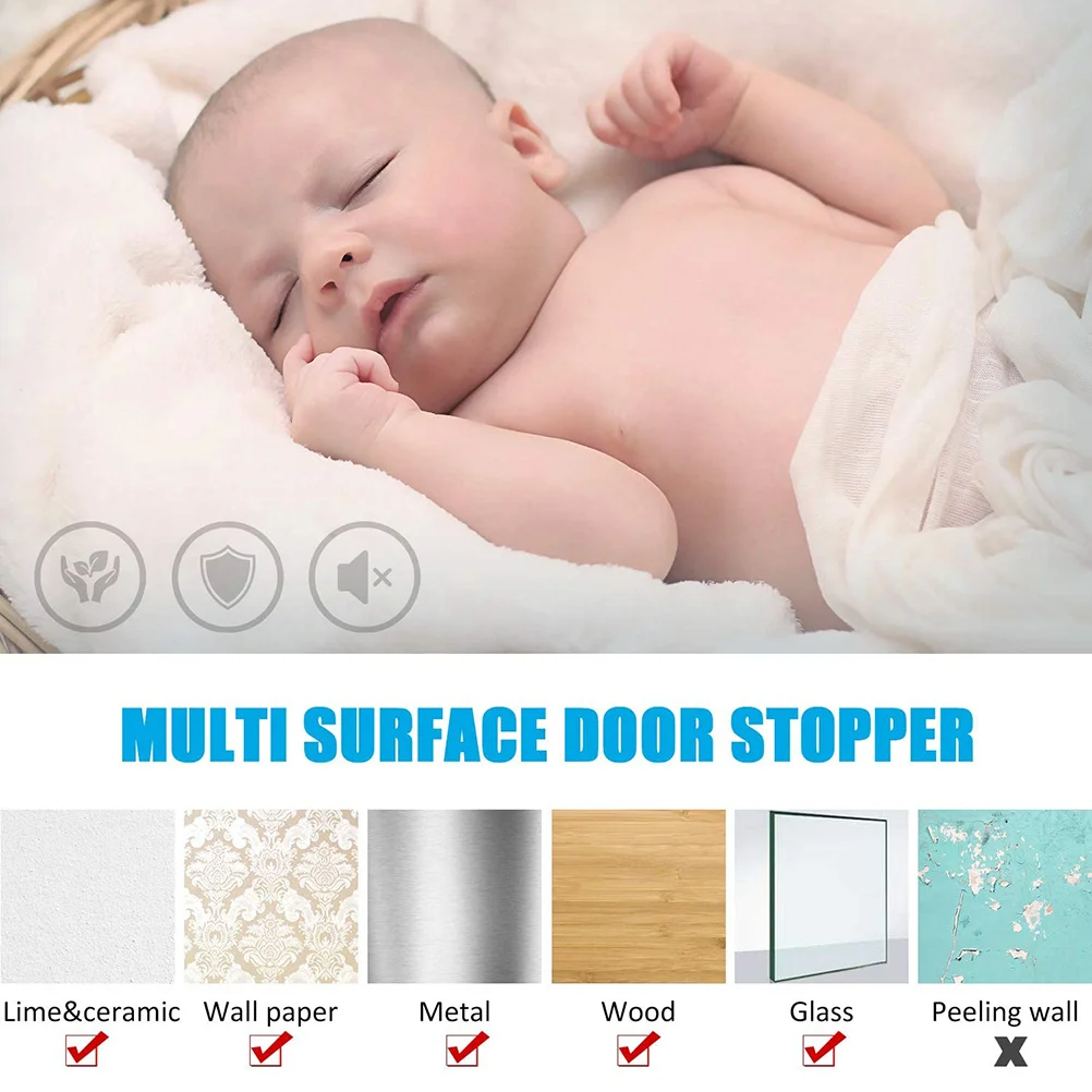

6pcs Silicone Door Knob Pads Anti-Collision Thickened Self-Adhesive Round Crash Pad For Home Office Furniture Protection