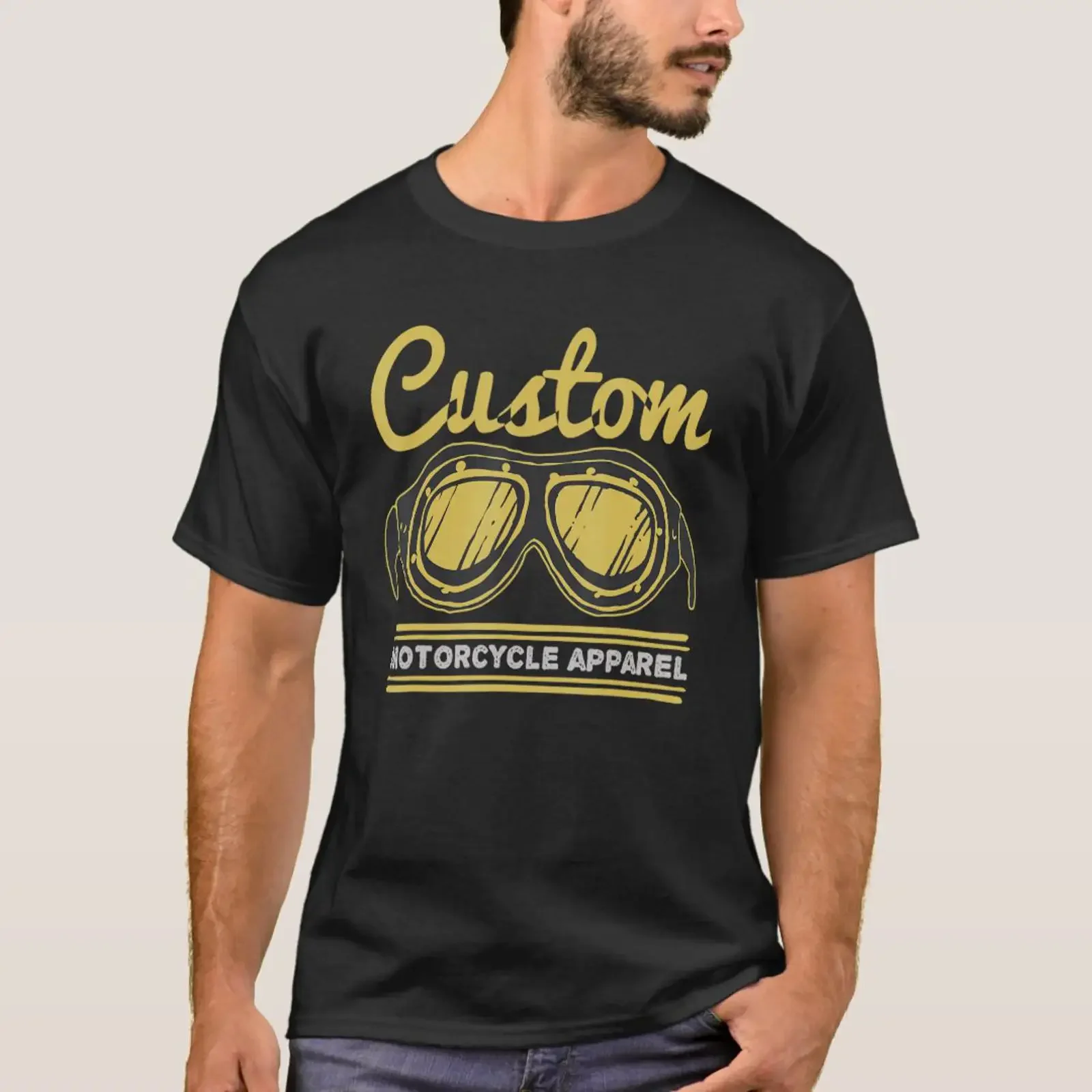 Custom Motorcycles Apparel Bobber Motorcycle Bike T Shirt vintage Washed Slightly Casual graphic Stretched Stylish Versatile