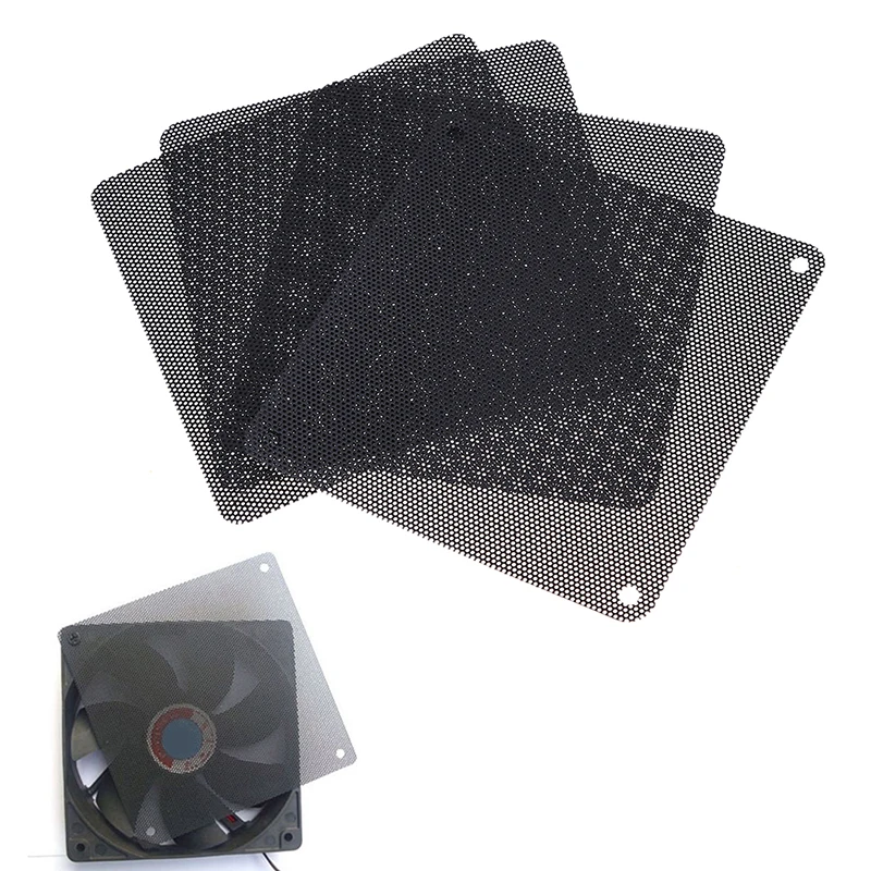 4PCS PVC Computer Mesh  Case Fan Dust Filter Dustproof Cover Chassis Dust Cover Cooling Ultra Fine Mesh Net Cover 12*12cm