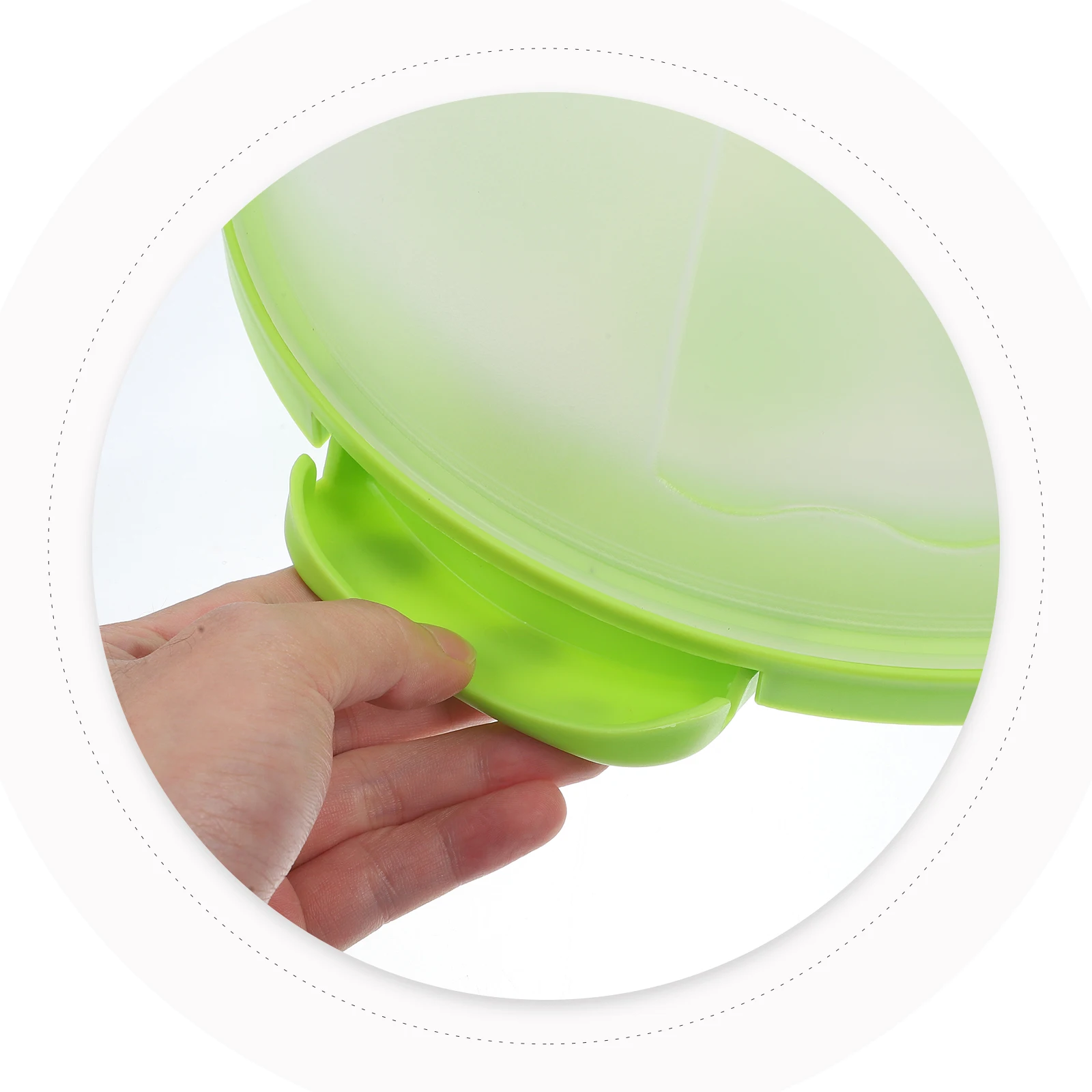 

Portable Round Cake Box H held Plastic Dessert Container Green Reusable Carrier Multi function Packaging Box Birthday Holder