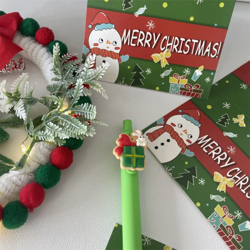 عيد الميلاد هلام القلم ، 0.5 مللي متر ، أسود ، محايد ، لطيف ، التوقيع ، kawai ، الجدة