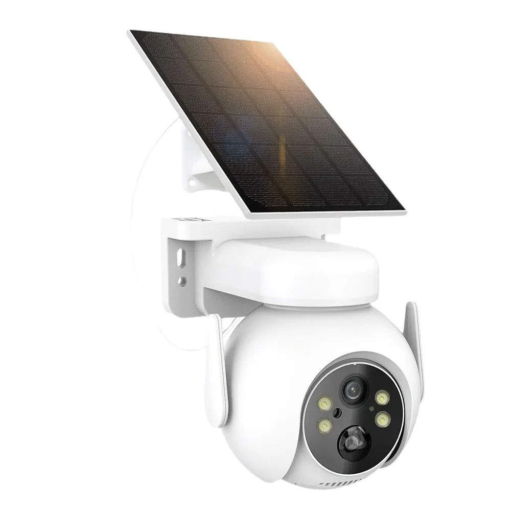 3MP 1296P Carecam APP Solar Power  Wide Angle  WIFI/4G PTZ IP Dome Camera Full Color AI Humanoid Detection Security Monito