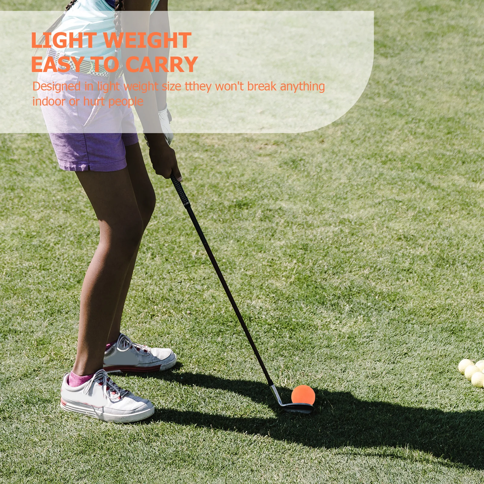 5 قطع من كرات الجولف الناعمة 60 مم كرة تدريب داخلية قابلة لإعادة الاستخدام من مطاط إيفا خفيفة الوزن بألوان زاهية للمبتدئين #6