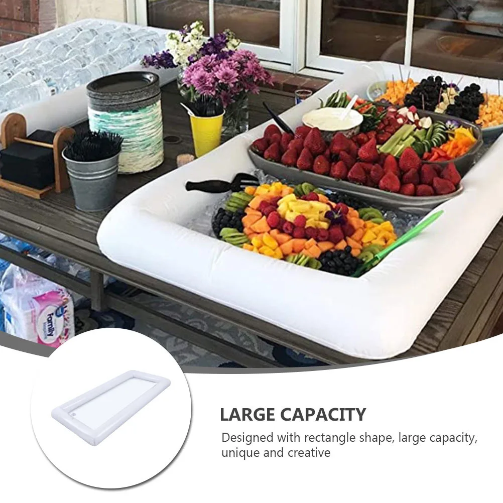 

1Pcs Inflatable Ice Bucket Premium PVC Material Lightweight Portable Foldable Pool Cooler for Summer Party Beach Gathering