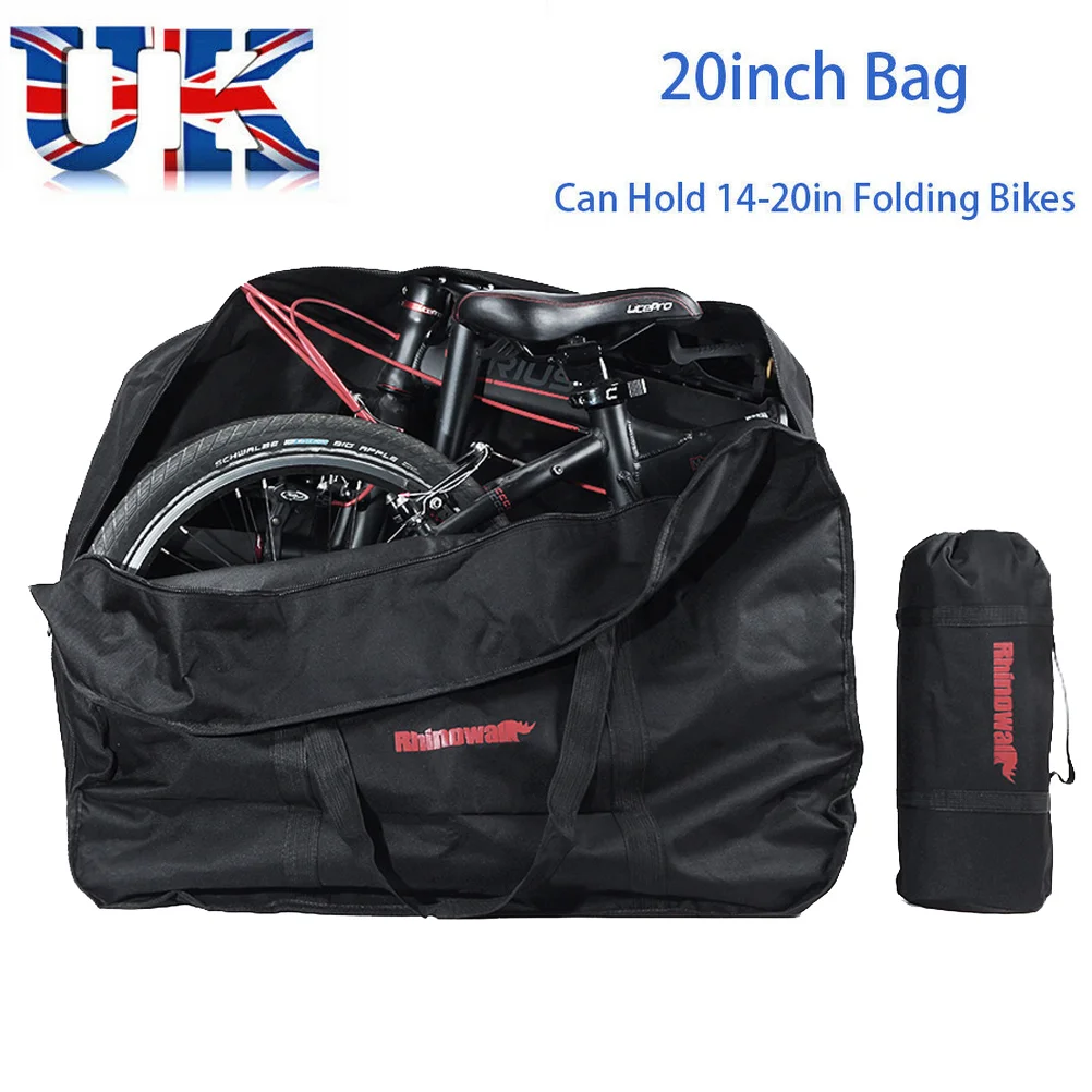 Bolsa plegable para bicicleta, bolsa de transporte para vehículo de carga de 20 pulgadas, negra, ligera, impermeable, Ideal, transferencia de bicicleta de viaje para ciclismo