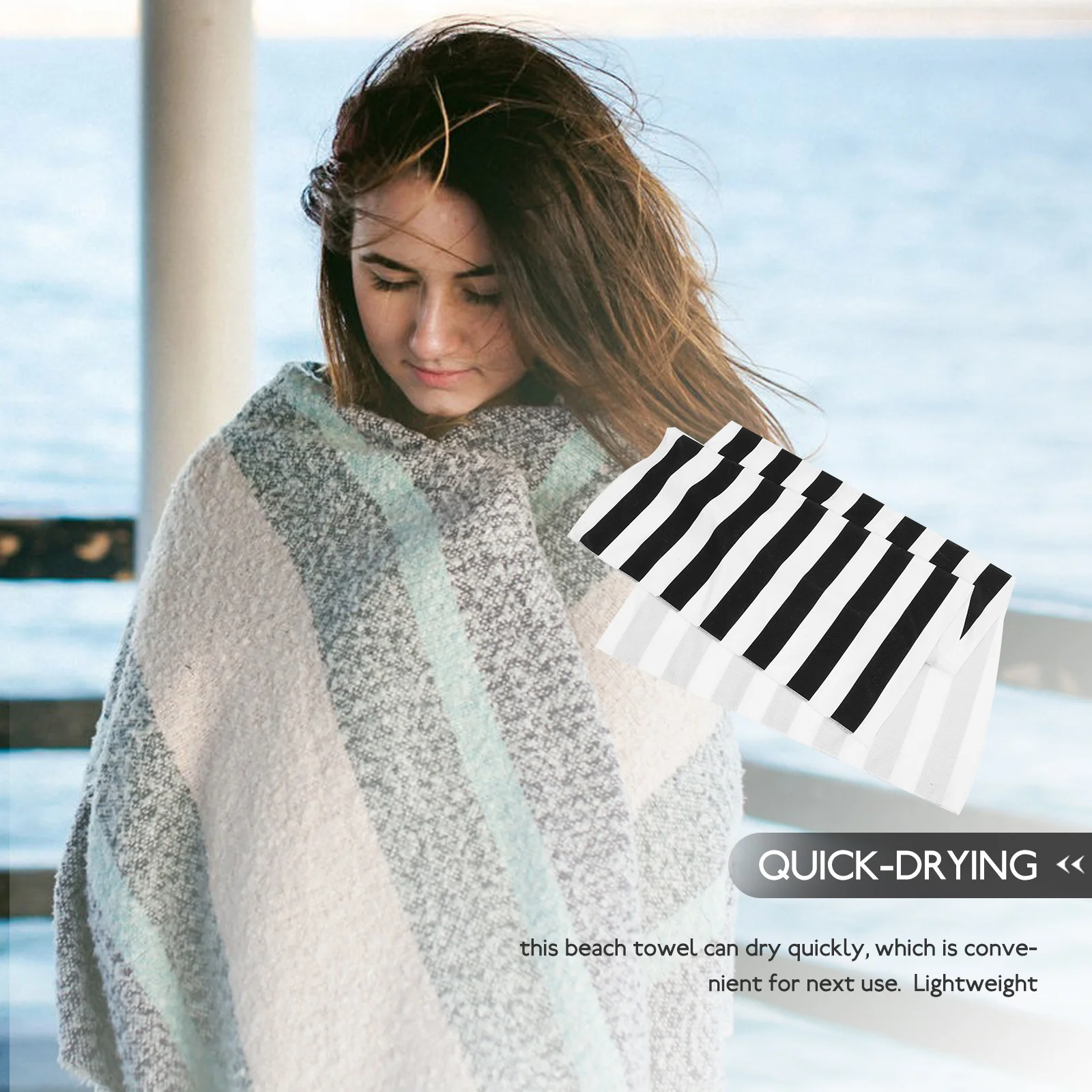 

Oversized Beach Towel for Women Men Lightweight Compact Travel Towel for Camping Hiking Swimming Pool Sunbathing Comfortable