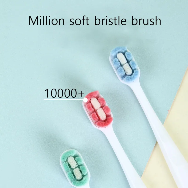 Wide Head Million Soft Bristle Adults Toothbrush Colorful Bristles Pregnant Women With Ultra-fine Soft Fur Toothbrush Travel Set