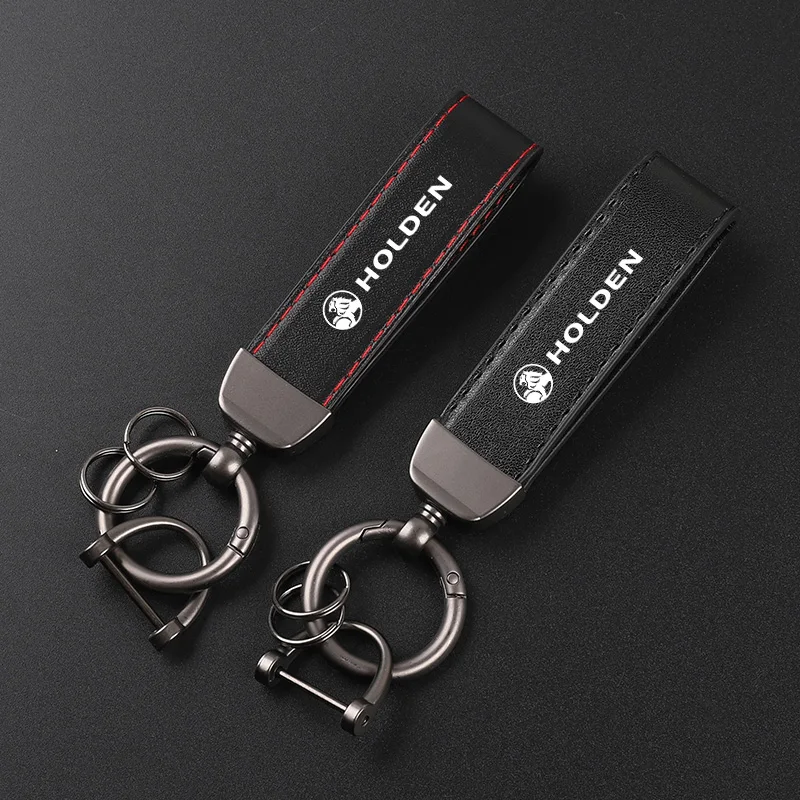 Deluxe Leather Keychain with Car Badge Keychain Pendant For Holden Astra Commodore Cruze Monaro Trailblazer