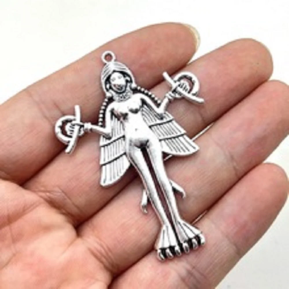 3Pcs/Lot Lilith Goddess Feminist Icon Charm Pendant Tarot Wicca Witchcraft Silver Color Retro Gothic Jewelry DIY Making Handmade