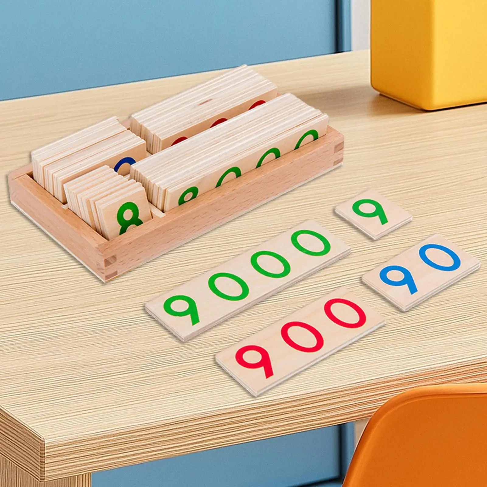 木製数字カード-ボックス付き-1-9000-数字セット-就学前の子供向け教育数学ゲーム-幼稚園-男の子-女の子-ホームスクール