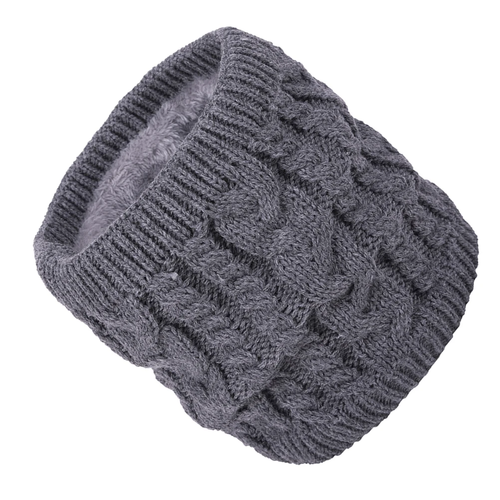 متماسكة وشاح للرقبة مكتنزة الصوفية الدافئة دائرة وشاح للنساء شتاء خريف رمادي داكن بطانة أنيقة يندبروف الأوشحة لخزانة الملابس