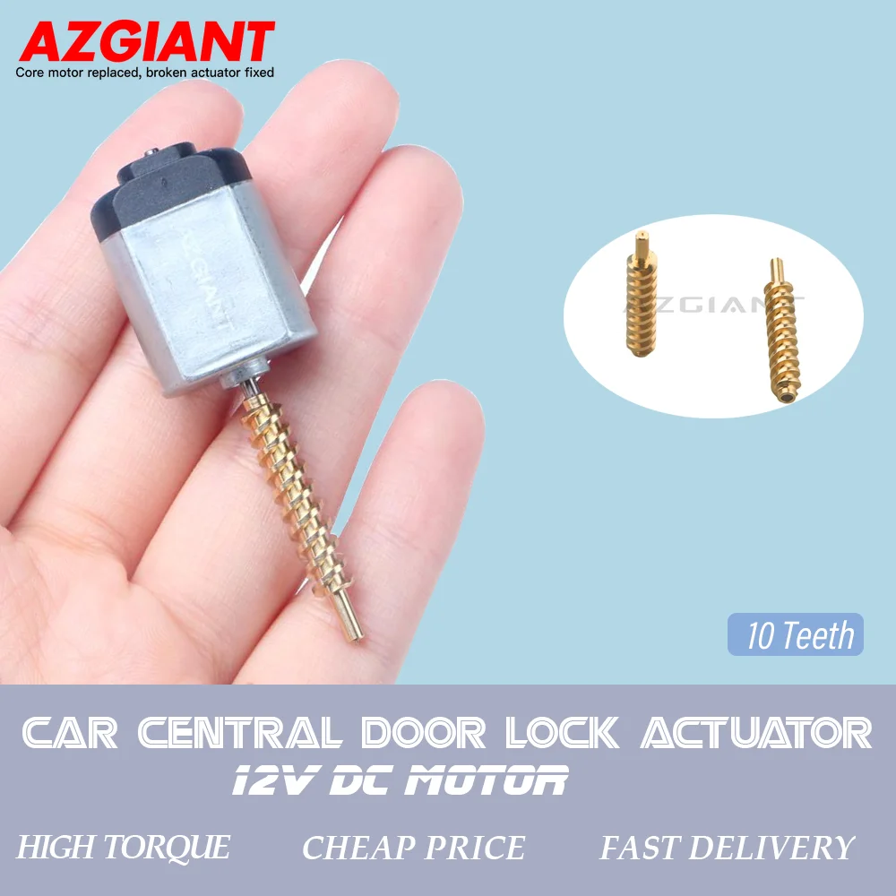 AZGIANT 1-5pcs 10Teeth Door Lock Actuator 12V DC Motor Engine Repair For Nissan Cabstar F24  Almera N16 March K11 80503-3Y50E