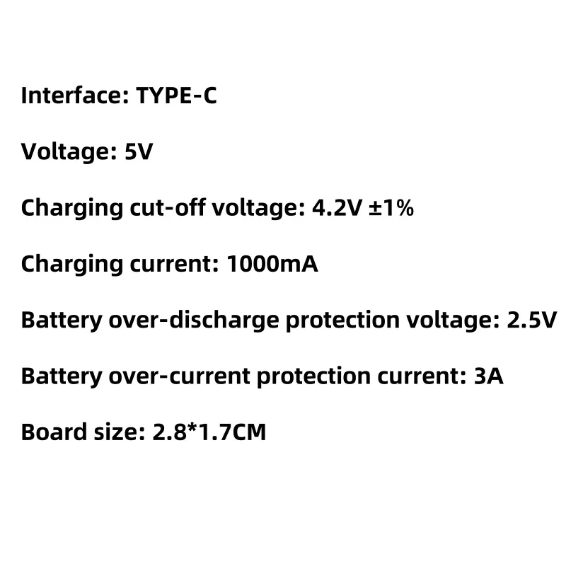 TP4056 TYPE-C-Schnittstelle 18650 Lithium-Batterie 3,7V 3,6V 4,2V Lithium-Batterie 5V1A Lade- und Entladeschutzplatine – Detail 5
