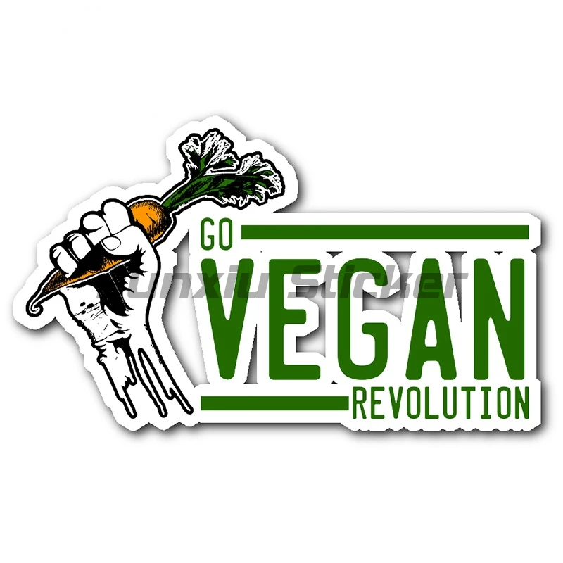 Vegan Power Graphics Funny Car Stickers Waterproof Vinyl Decals Occlusion Scratch Car Assessoires Decor