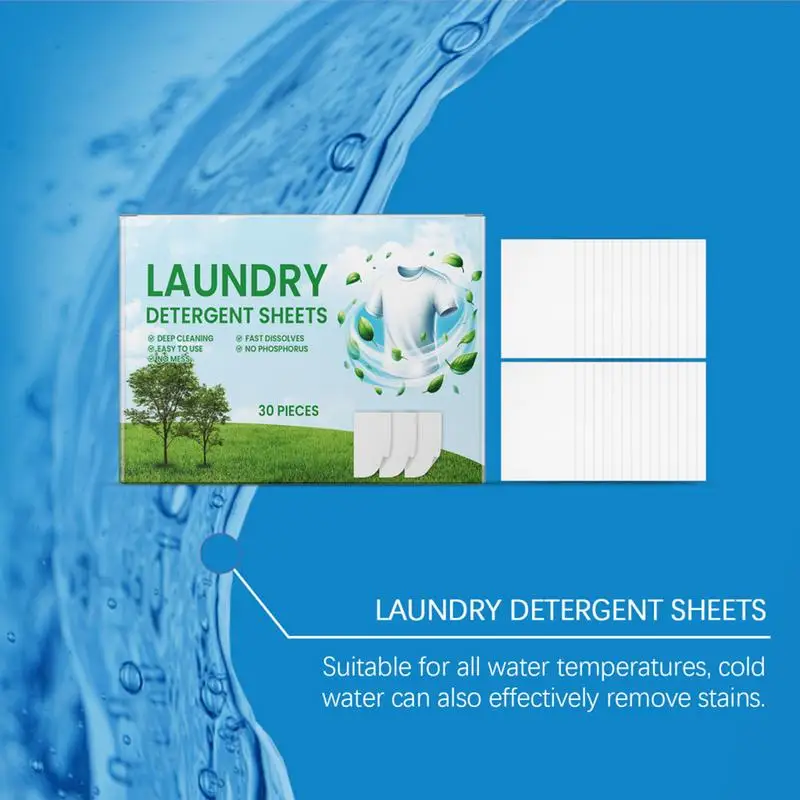 Laundry Detergent Sheets Clothes Cleaning Stain Remover Sheets Ultra-Concentrated Laundry Stain Remover Sheets For Home Business