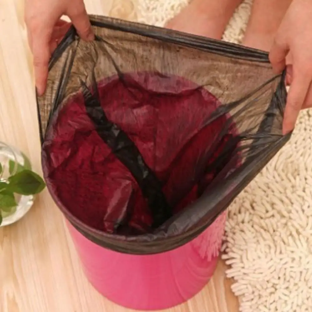 14Pcs Garbage Bag Large Capacity Thickened Garbage Bag Leakproof Black Garbage Bags Waste Bag for Kitchen Bathroom