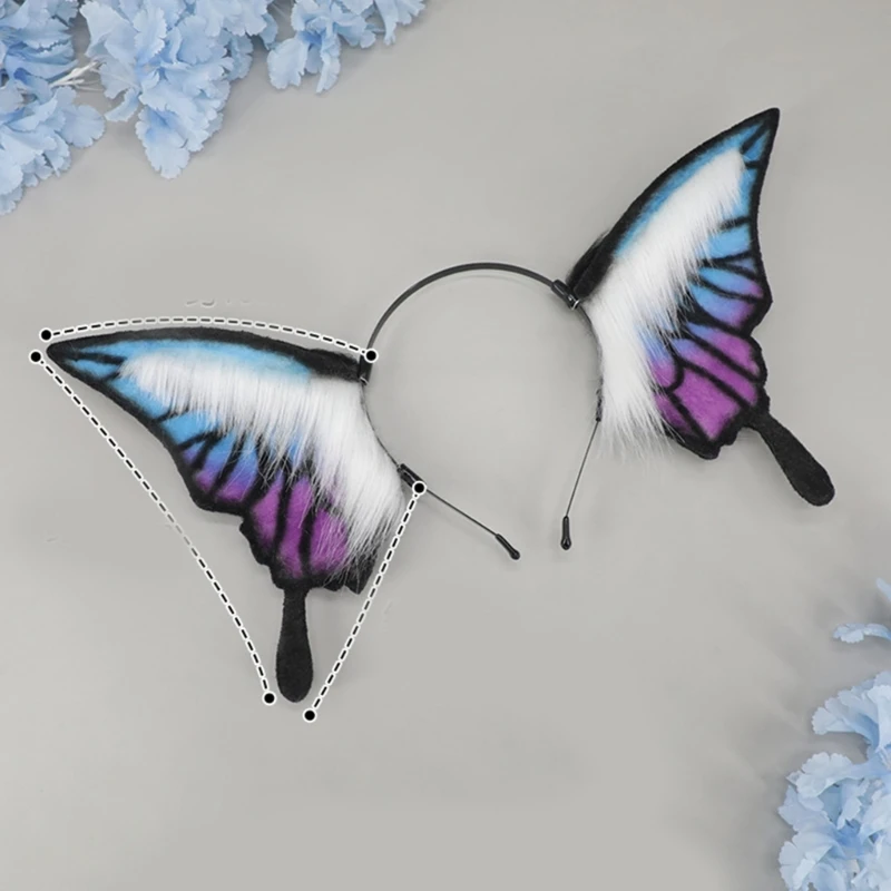 Butterfly Hairhoop Girl Role Play Headband Cosplay Costume Halloween Headpiece