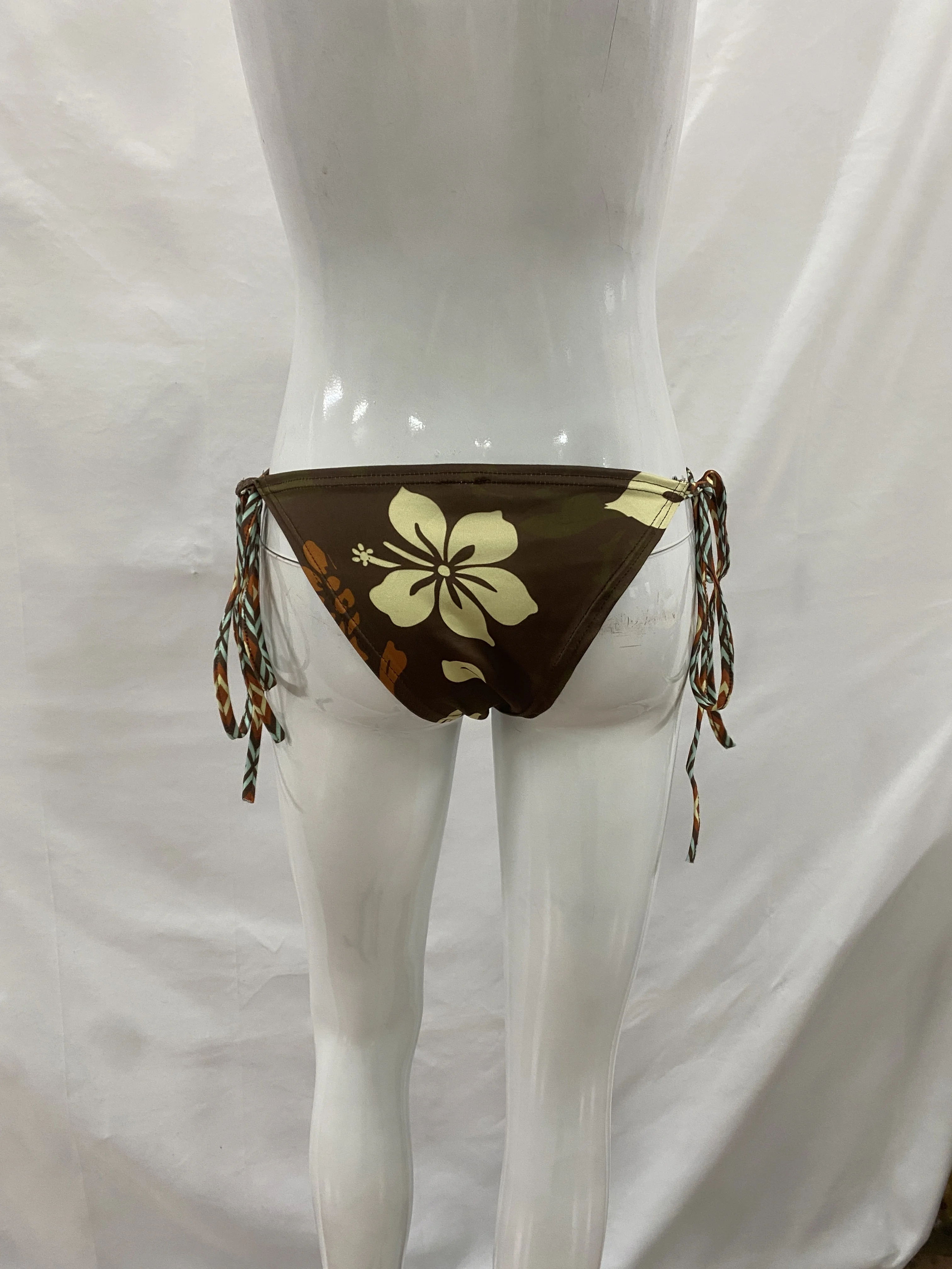 Damen Neckholder-Bikini-Set Zweiteiliger Badeanzug mit seitlichem Bindeband Design Sommer Strand Urlaub Küstenresort Outfit Alltag – Detail 9