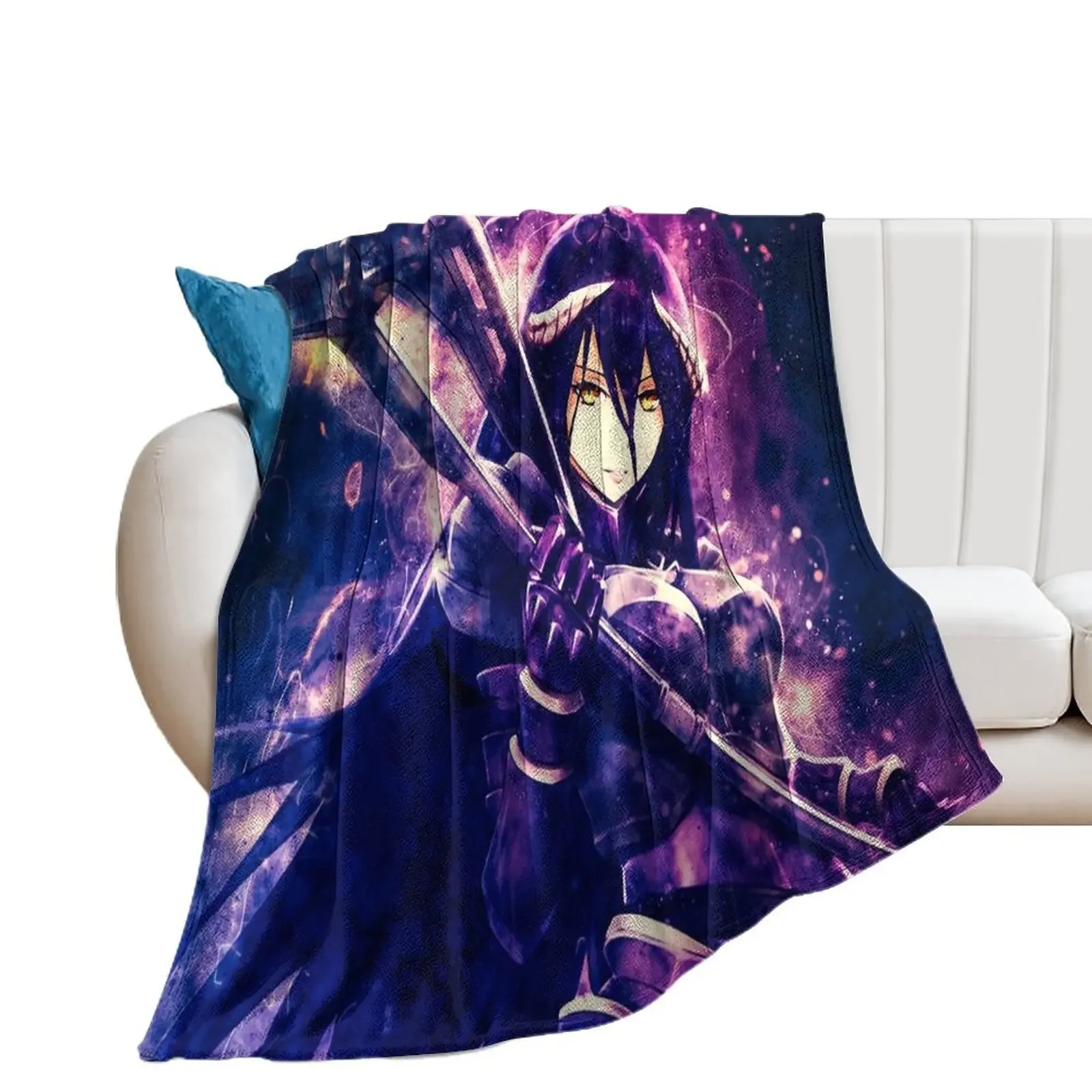 Overlord Albedo Throw Blanket Beach Custom Softest Blankets