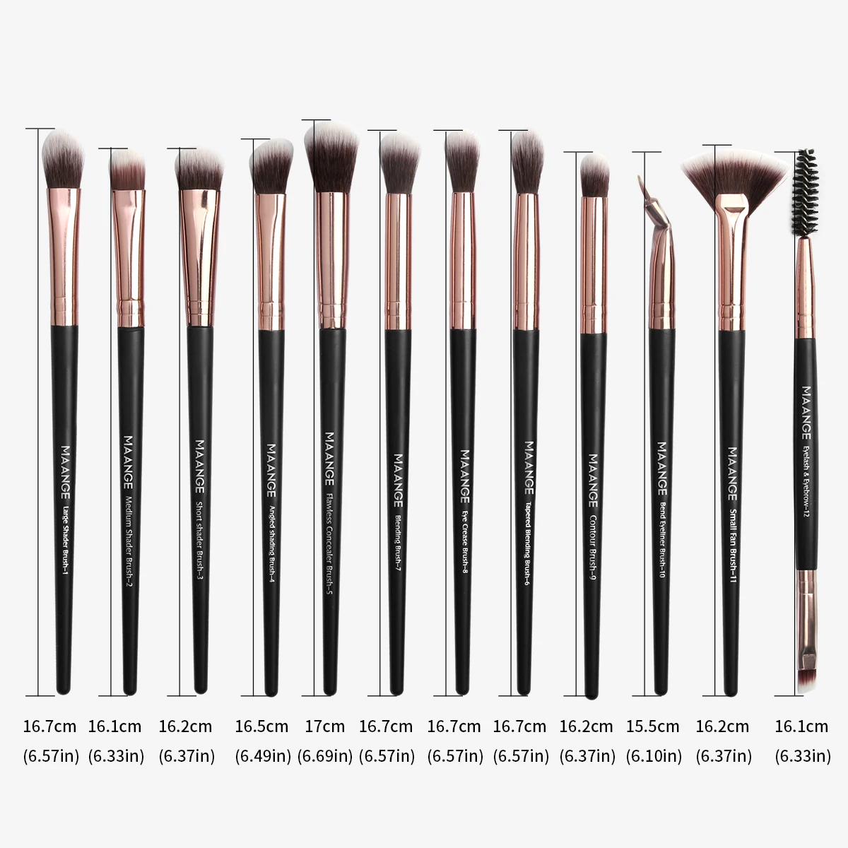 Ensembles de pinceaux de maquillage pour les yeux, 12 pièces, outils de maquillage, brosse pour ombre à paupières, correcteur, brosse de mélange, brosse à lèvres pour maquillage, beauté pour débutant