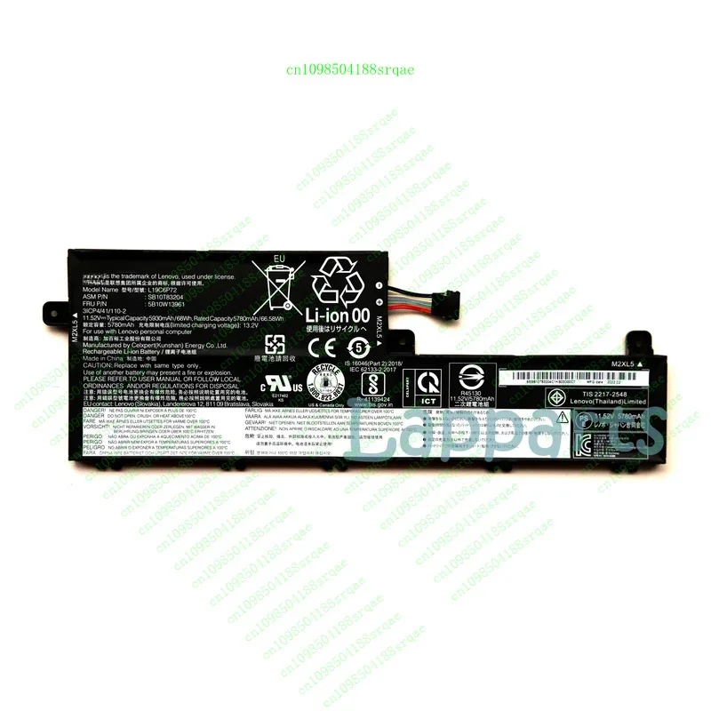 

New Original L19C6P72 L19L6P72 Battery for Lenovo ThinkPad P15v T15p Gen 1 2020%100 test