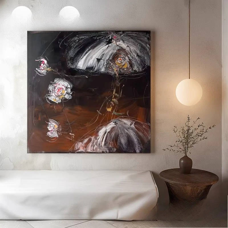 Neoclassical high-class flower texture texture oil painting