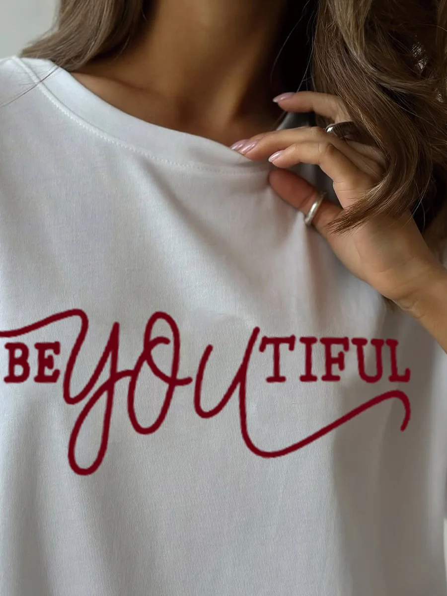 Hirsionsan American Retro Letter Printed T Shirt Women Summer Cotton Soft Short Sleeve Tee Female Oversized Higt Street Top 2025