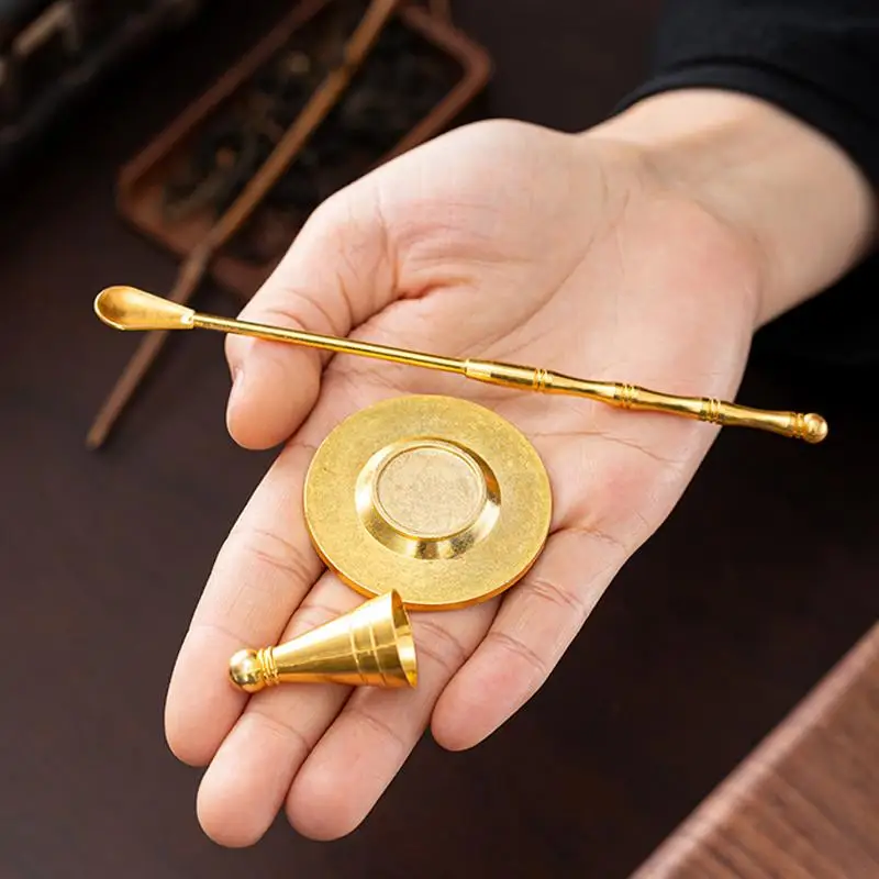 Pure Copper Incense Burner Chinese Ancient Style DIY Incense Cones Retro Brass Censer Incense Tools Moulds·