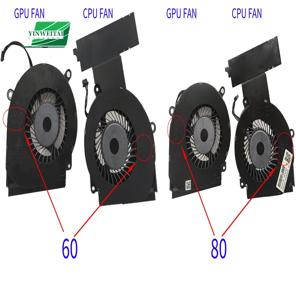NEW For HP OMEN 15-DC TPN-Q211 ND85C07-18A21 ND85C06-18A20 CPU GPU FAN L30203-001 L30204-001 0FKPP0000H 0FKPQ0000H