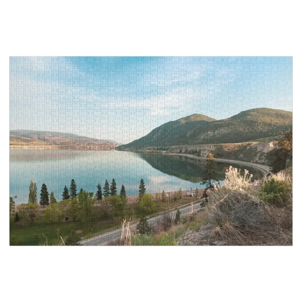 Okanagan Lake and Mountains View in Summerland Jigsaw Puzzle Custom Child Works Of Art Customized Gifts For Kids Puzzle