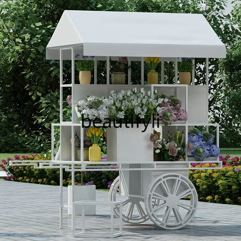 

J185 Float promotion, flower display, flower stand, outdoor flower shop decoration, stall, stall car