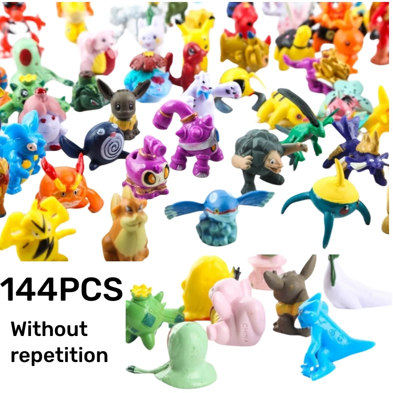 24-144Pcs Mini Pokemon Figures Toys Different Styles Of Pikachu Charizard Animation Models Dolls Kawaii Toys Children Gifts