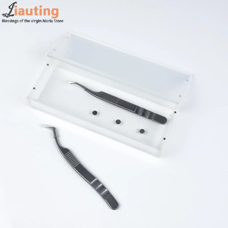 Caja de almacenamiento de pestañas, placa magnética para extensión de pestañas, organizador de maquillaje de pestañas postizas multifuncional, soporte para pestañas de paleta acrílica