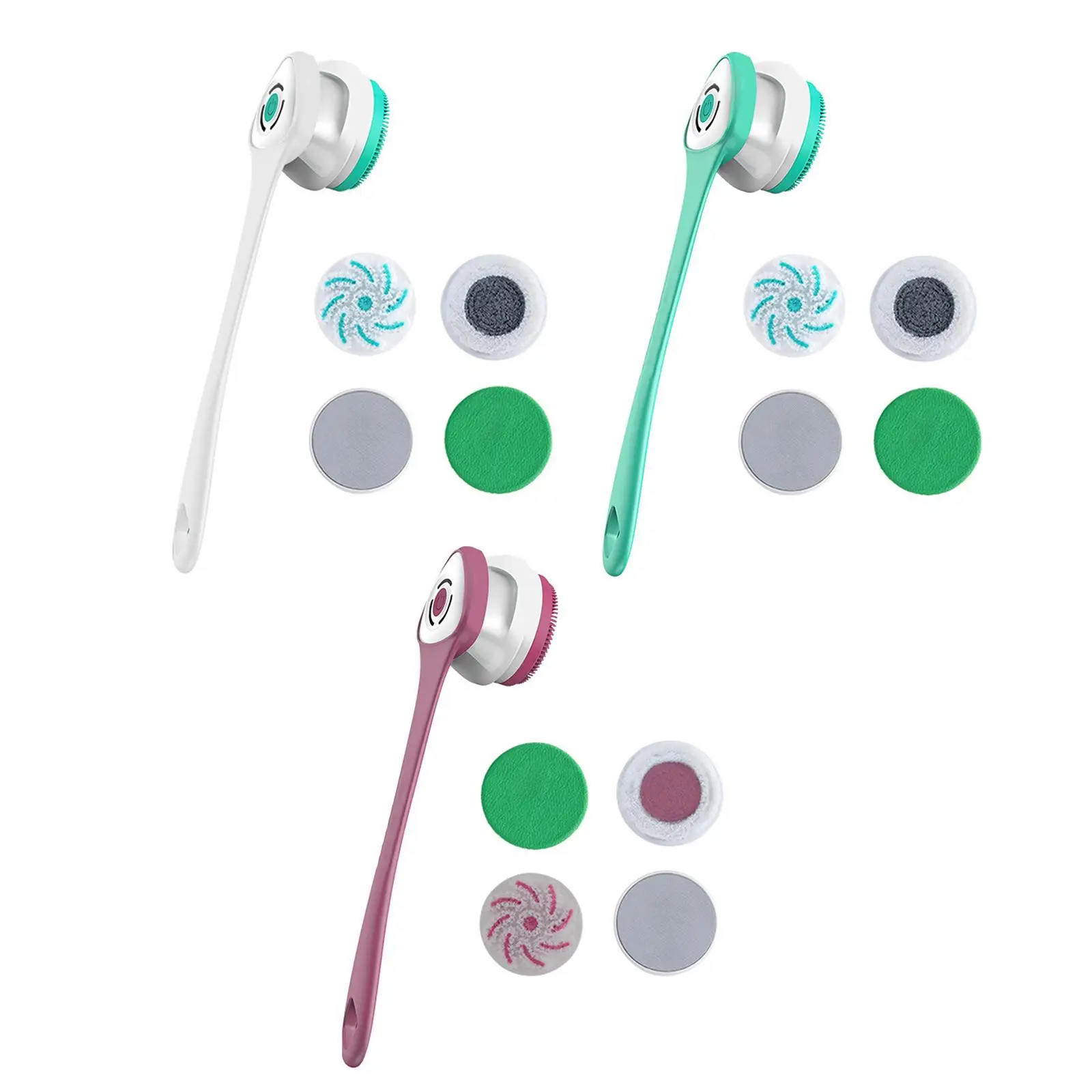 Portable body brush with long handle for cleaning the shower Cleaning in