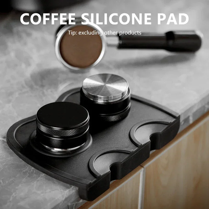 Coffee Tampers Mat 58mm Fluted Coffee Tampering Corner Mat Pad  Made For Baristas Non-Slippery Food Safe Silicone Coffee Mat