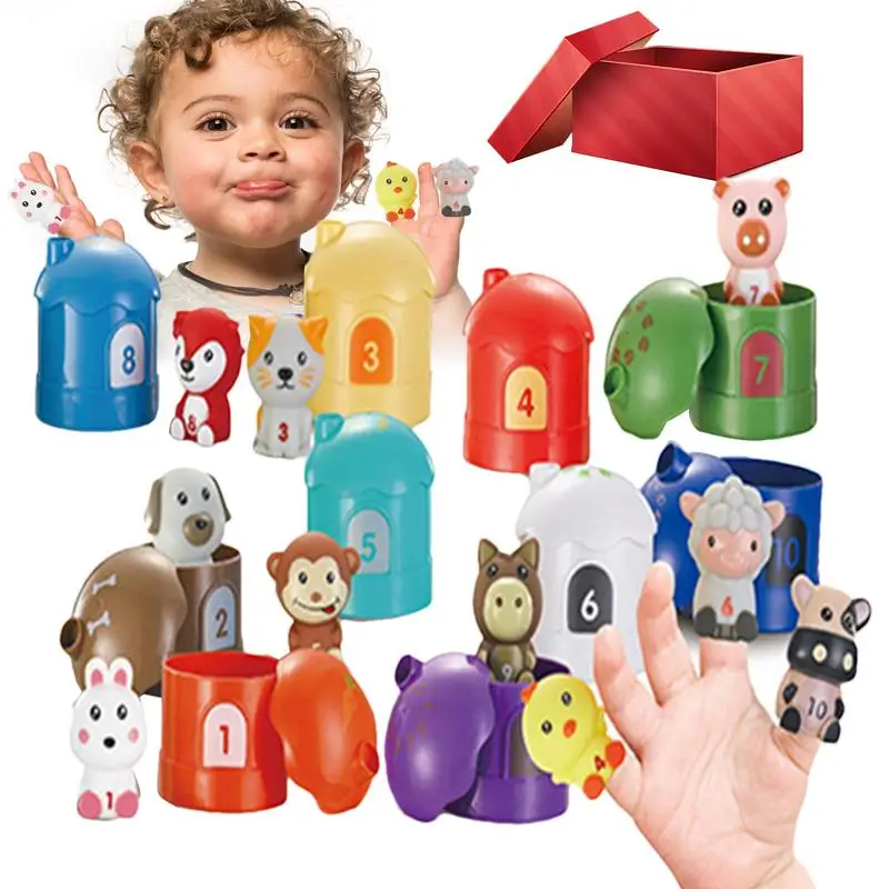 

Finger Puppet Party Favors Figures Toy Assortment Education Toys Motor Skill Toys For 6 Months Kids For Boys For Stocking